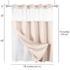 Americanflat 72x75 Hookless Waffle Pattern Shower Curtain - Water-Resistant Long Shower Curtain with Sheer Panel, Snap-In Liner, and Grommets - 2 of 4