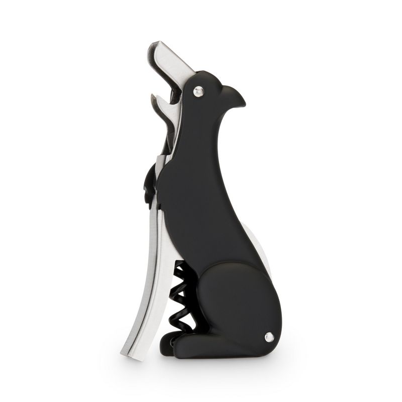 True Zoo Buddy Black Dog Double Hinged Corkscrew, Novelty Wine Key, Waiter’s Corkscrew Bottle Opener, 1 of 10