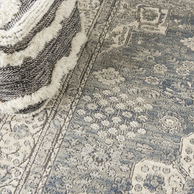 Handmade Rectangular Gray Synthetic 5' x 7' Area Rug