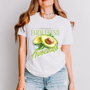 Simply Sage Market Farm Fresh Avocado Watercolor Short Sleeve Tee - 1 of 4