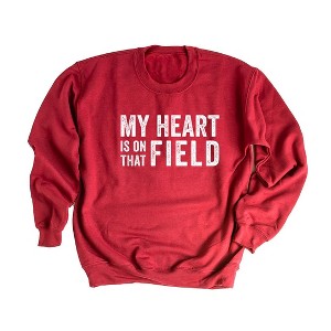 Simply Sage Market Women's Graphic Sweatshirt My Heart Is On The Field - 1 of 4