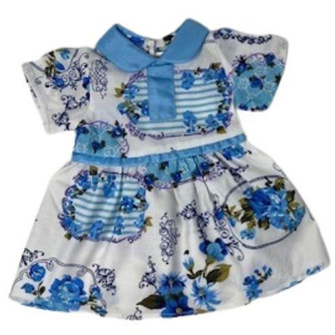 Doll Clothes Superstore Blue Flowers Dress Compatible With 18 Inch