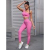 INSPIRE CHIC Women's 6 Sets Exercise Outfits Scoop Neck One Shoulder High Waist Gyms Body Shapers Workout Set - 4 of 4