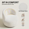 Swivel Accent Chair, 360° Small Round Barrel Chairs, Modern Cozy Faux Shearling Padded Armchair - 4 of 4