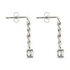 SHINE by Sterling Forever Phoebe CZ Chain Link Drop Stud Earrings - 4 of 4