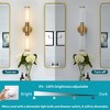 POWLIG 19.87-in 2-Light Gold Modern Dimmable Wall Sconce with Threaded Glass Shade - 4 of 4