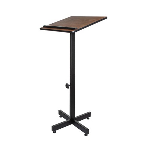 Portable Presentation Lectern Stand Medium Brown - Hampden Furnishings ...