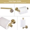 Itopfox 5 Piece Bathroom Hardware Set SUS304 Stainless Steel Brushed Gold 16 Inch Towel Bar Toilet Paper Holder 3 Hooks - 3 of 4