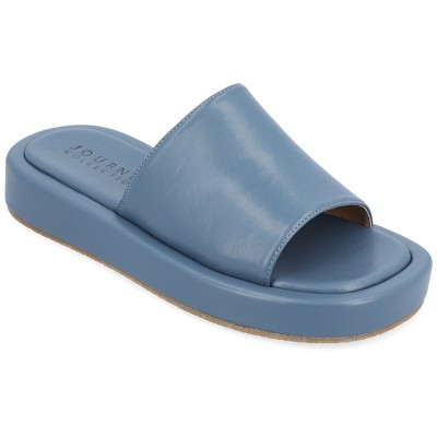 Journee Collection Womens Denrie Slide Flatform Sandals
