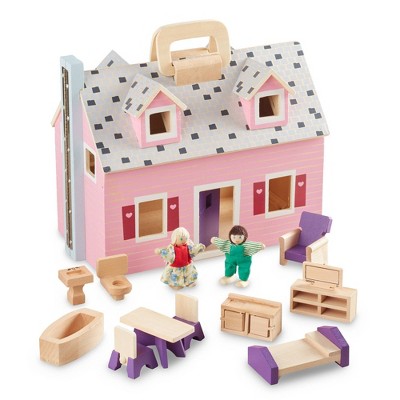 Kids Wooden Furniture Dolls House Miniature 6 Room Set Doll Play Games Toys Gift 
