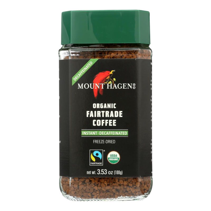 Mount Hagen Organic Fairtrade Instant Decaffeinated Coffee - Case of 6/3.53 oz Jars, 2 of 6