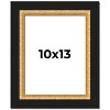 PosterPalooza | Photo Size Embellished Brown Picture Frame - UV Acrylic, Foam Board Backing, Hanging Hardware - 2 of 4