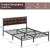 Full Size Metal Bed Frame with 10.8" Under Bed Storage, Platform Base with Headboard & Footboard, Easy Assembly, No Box Spring,Reddish brown - 2 of 4