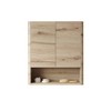 GDFStudio Wren 26" Modern Wall-Mounted Bathroom Storage Cabinet with 2 Doors and 1 Open Shelf - 4 of 4