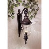 Minka Lavery Country Cottage Outdoor Wall Light Fixture Heritage Bronze Lantern 34 1/4" Mouth Blown Ribbed Glass for Post Exterior - 2 of 2
