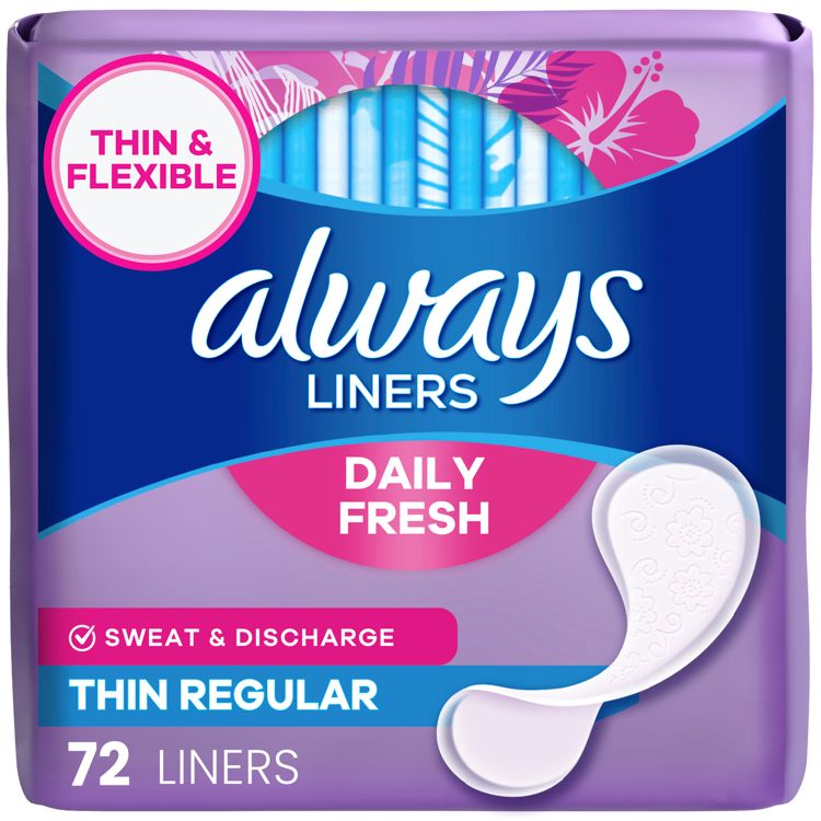 Always Dailies Thin Unscented Panty Liners, 1 of 10