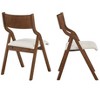 PAGED  Set of 2  Space-Saving Upholstered Folding Dining Chairs with Padded Seat,Armless Chairs for Kitchen,Living Room - 4 of 4