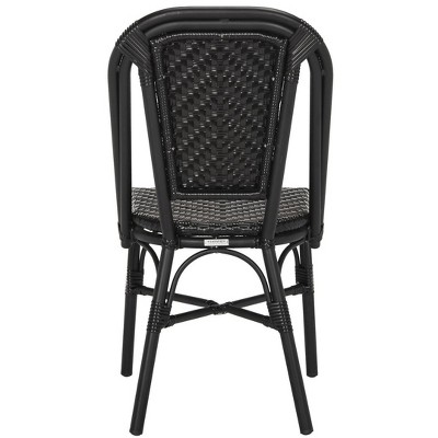 Daria Black Wicker Transitional Side Chair Set