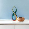 HomeRoots 16" Clear Red Blue Yellow Murano Glass Modern Abstract Tabletop Sculpture - 2 of 4