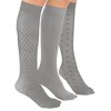 Collections Etc Stylish & Comfortable 15-20mmHg Compression Knee High Stockings, 3 Pairs - Made in USA - 2 of 4