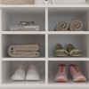 FUFU&GAGA Modern White Shoe Cubbies Wide Hall Tree With Hooks - 3 of 4