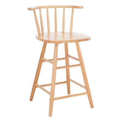 Natural Wood Windsor Spindle Back Counter Stool