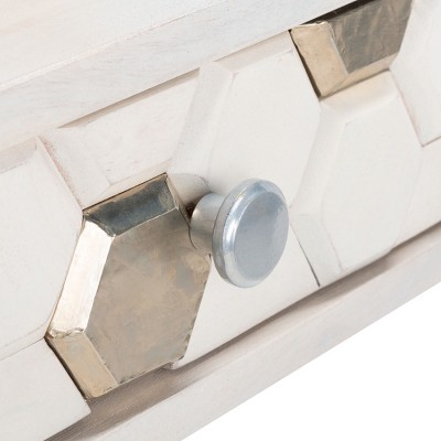 White Wood Writing Desk with Drawer and Hairpin Legs