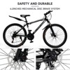 Topteng 26" Mountain Bike, 24-Speed MTB with Disc Brake, White - 3 of 4