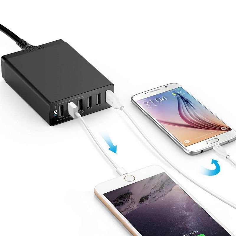 Anker 6-Port PowerPort 30W Lite Wall Charger - Black, 5 of 8