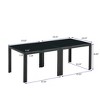 Nesting Coffee Table Set of 2, Square Modern Stacking Table with Tempered Glass Finish, for Living Room - 2 of 4