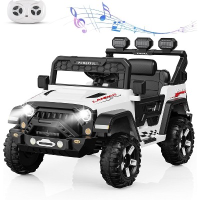Kids Electric Vehicle for Ages 3-6, Ride on Car with 2.4G Remote Control, 3 Adjustable Speeds, Soft Start, Battery Display, Music