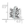 Black Bow Jewelry Sterling Silver with Light Blue Crystals Nouveau Spinner Bead Charm - 2 of 3
