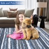 Washable Vintage Printed Rug Non Slip Low Pile Rug Soft Throw Floor Cover Foldable Indoor Carpet for Living Room Bedroom Playroom - 4 of 4