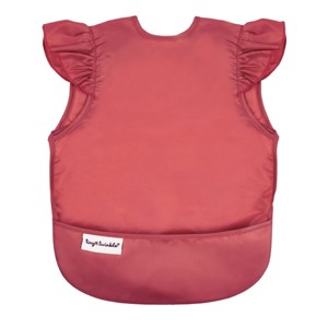 Tiny Twinkle Mess-Proof and Waterproof Baby Bib/Apron with Ruffled Shoulder, Machine Washable and BPA-Free - 1 of 4