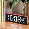 REGALWOVEN Digital Corded Electric Temperature Dimmable Snooze Alarm Clock 6.3 x 2.2 x 1 inch - 2 of 4