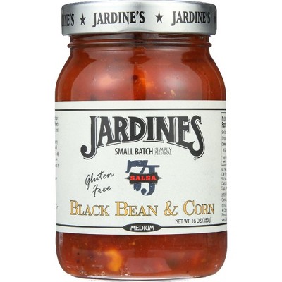 Jardines Medium Black Bean and Corn Salsa - 6 pack, 16 oz