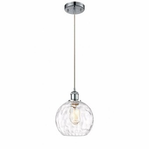 Athens Water Glass - 1 Light Cord Mini Pendant In Industrial Style-10 Inches Tall and 8 Inches Wide - 1 of 1