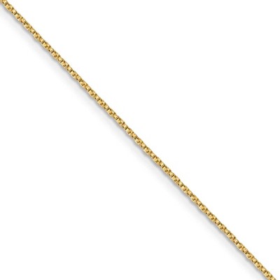 Black Bow Jewelry 0.95mm, 14k Yellow Gold, Twisted Box Chain Necklace