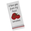 3pk Love You Printed Kitchen Towels Red - Design Imports - image 3 of 4