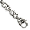 Chisel Stainless Steel Antiqued Polished and Textured 8.5" Infinity Symbol Link Bracelet - 2 of 4