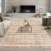 Indoor Modern Abstract Stripe Area Rugs Easy Care Washable Soft Low Pile Non Slip Foldable Lightweight Carpet for Bedroom Living Room - 4 of 4