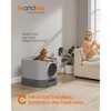 Enclosed Cat Litter Box with Slide-Out Tray - Anti-Tracking Design, Includes Scoop & Brush, Dove Gray and Slat Gray - 3 of 4