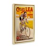 Stupell Industries Yellow Antique Cycling Poster Black Framed Floater Canvas Wall Art - 3 of 4