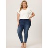 Agnes Orinda Women's Plus Size Round Neck Hollow Lace Panel Short Sleeve Casual Summer Blouses - 3 of 4