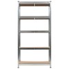 vidaXL 5-Layer Heavy-duty Shelves 2 pcs Silver Steel&Engineered Wood - 4 of 4