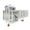 150" Extra Large Outdoor Wooden Chicken Coop with Rust,2 Nesting Boxes & 5 Perches,Durable Hen House for Backyard Poultry-Maison Boucle - 4 of 4