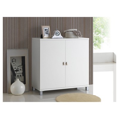 White Modern Adjustable Shelving Buffet Sideboard