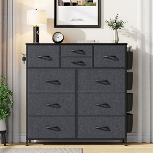 Gikpal 10 Drawers Dresser for Bedroom, Storage Drawer, Cupboards & Cabinets, Side Pockets & Hooks, Sturdy Metal Frame, Kitchen, Dinning Room - 1 of 4