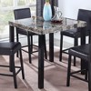Best Master Furniture,Melissa Square Faux Marble Top Counter Height Table - 2 of 2