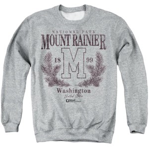 Men's Mount Rainier National Park Pine Wreath Crewneck Sweatshirt - 1 of 4